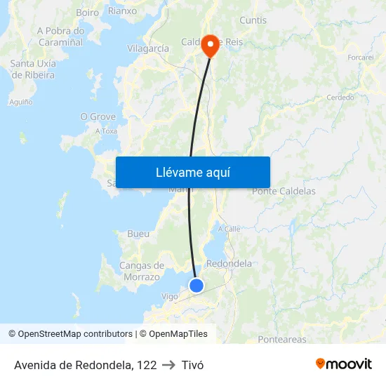 Avenida de Redondela, 122 to Tivó map