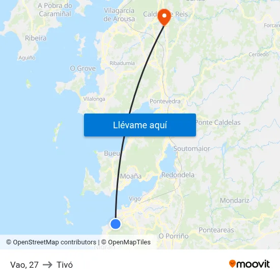 Vao, 27 to Tivó map