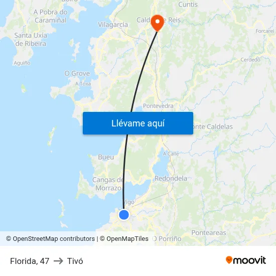 Florida, 47 to Tivó map