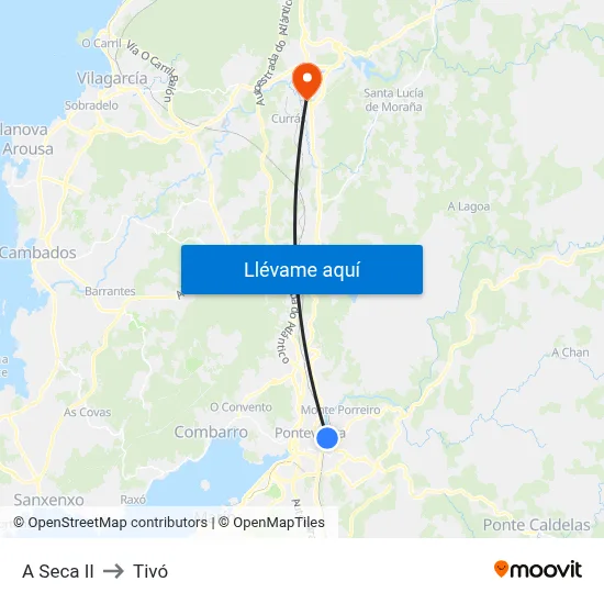 A Seca II to Tivó map