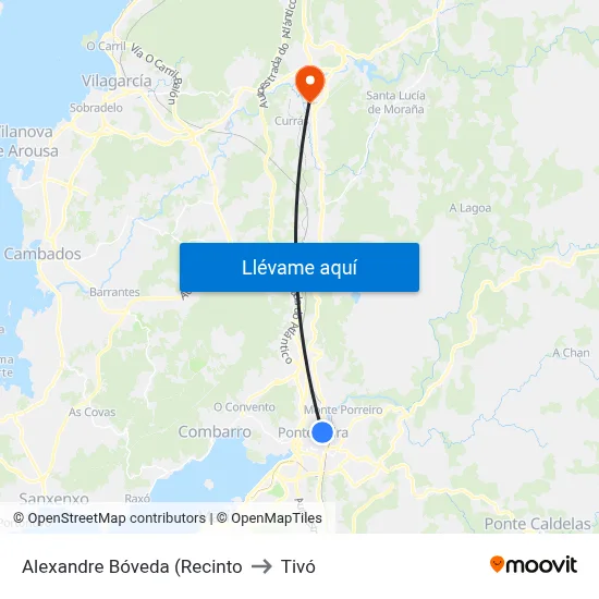 Alexandre Bóveda (Recinto to Tivó map