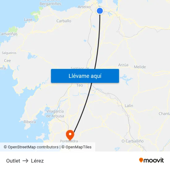 Outlet to Lérez map