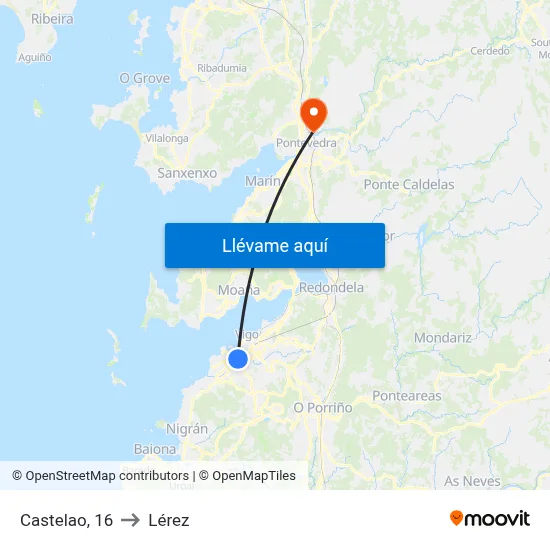 Castelao, 16 to Lérez map