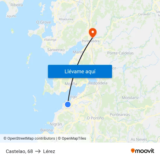 Castelao, 68 to Lérez map