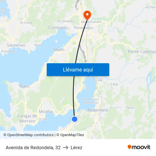 Avenida de Redondela, 32 to Lérez map