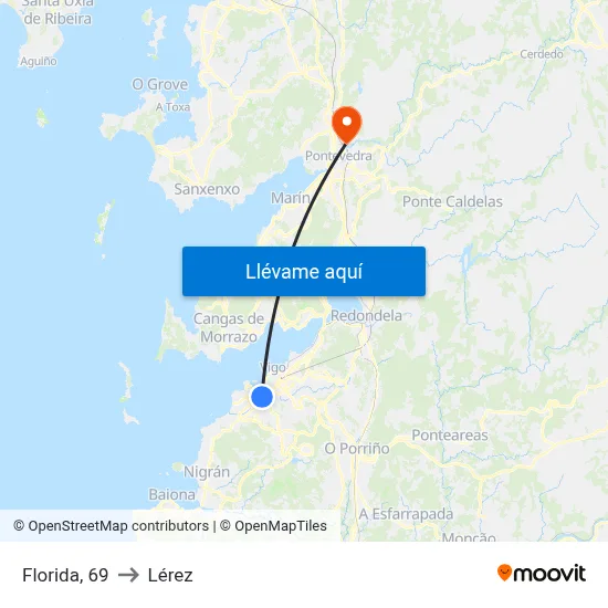 Florida, 69 to Lérez map