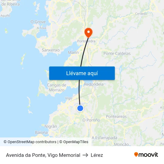 Avenida da Ponte, Vigo Memorial to Lérez map