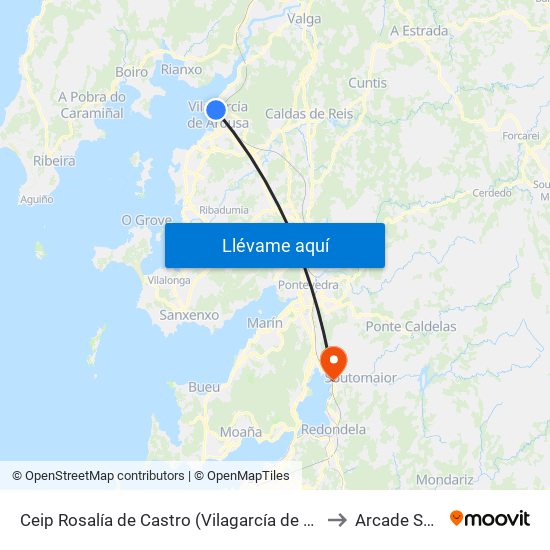 Ceip Rosalía de Castro (Vilagarcía de Arousa) to Arcade Spain map