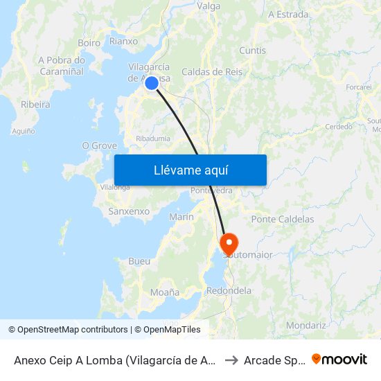 Anexo Ceip A Lomba (Vilagarcía de Arousa) to Arcade Spain map