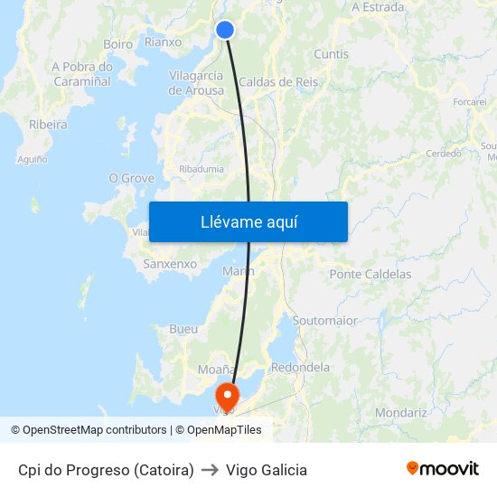 Cpi do Progreso (Catoira) to Vigo Galicia map