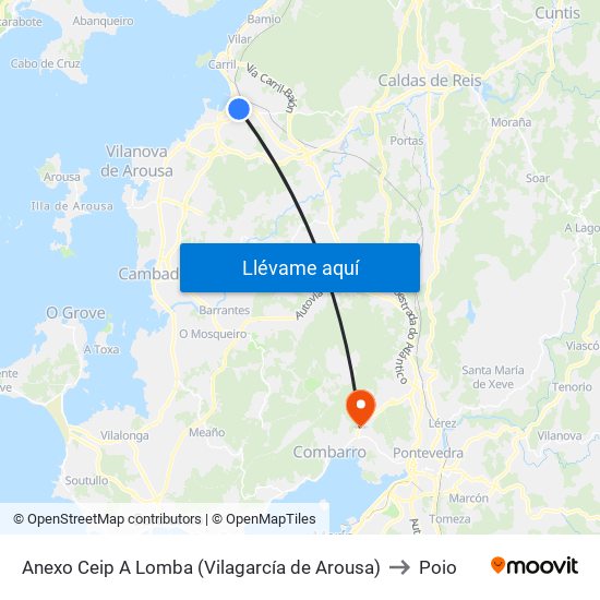 Anexo Ceip A Lomba (Vilagarcía de Arousa) to Poio map