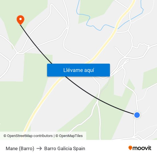 Mane (Barro) to Barro Galicia Spain map