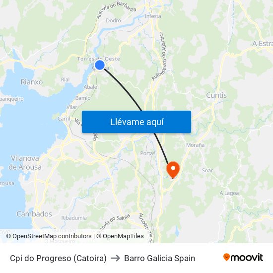 Cpi do Progreso (Catoira) to Barro Galicia Spain map