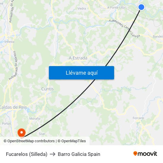 Fucarelos (Silleda) to Barro Galicia Spain map