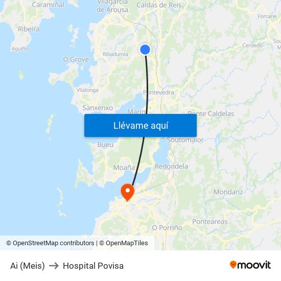 Ai (Meis) to Hospital Povisa map
