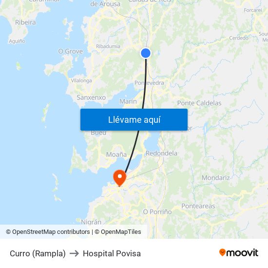 Curro (Rampla) to Hospital Povisa map