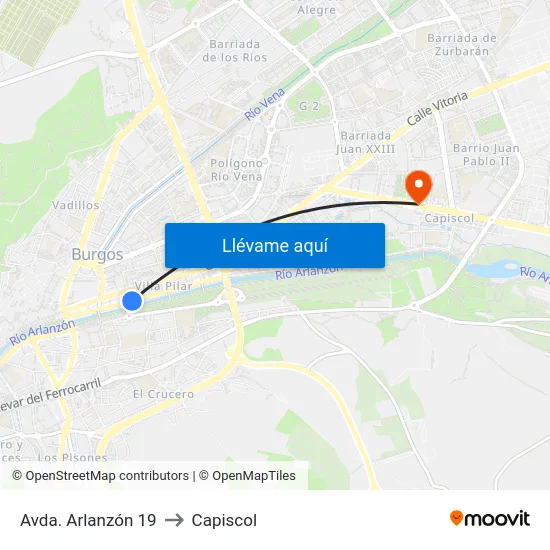 Avda. Arlanzón 19 to Capiscol map