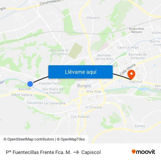 Pº Fuentecillas Frente Fca. M. to Capiscol map