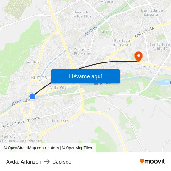 Avda. Arlanzón to Capiscol map