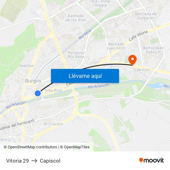Vitoria 29 to Capiscol map
