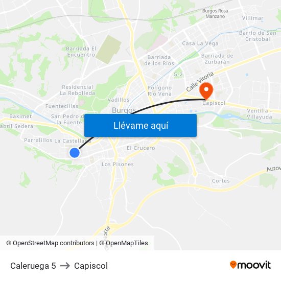 Caleruega 5 to Capiscol map
