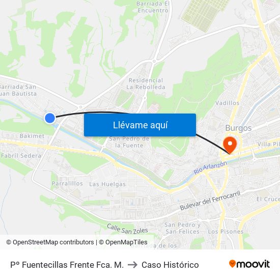 Pº Fuentecillas Frente Fca. M. to Caso Histórico map