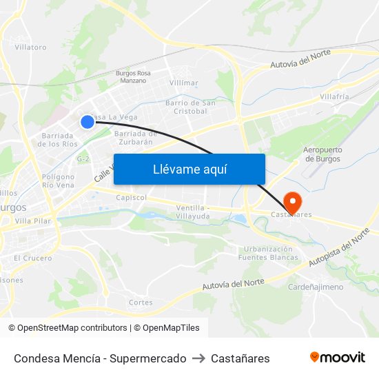 Condesa Mencía - Supermercado to Castañares map