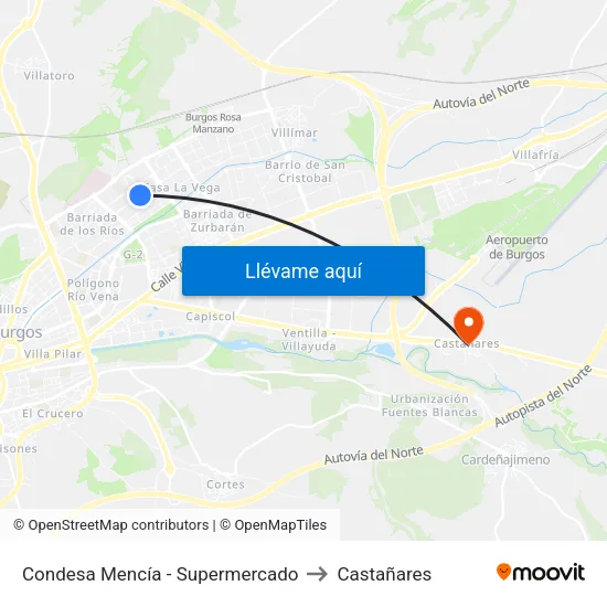 Condesa Mencía - Supermercado to Castañares map