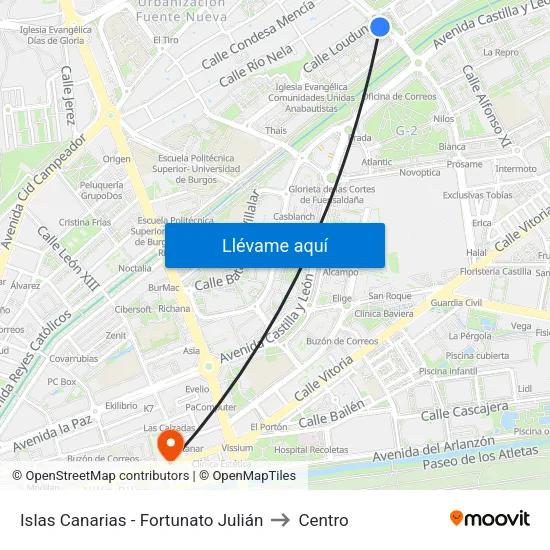Islas Canarias - Fortunato Julián to Centro map