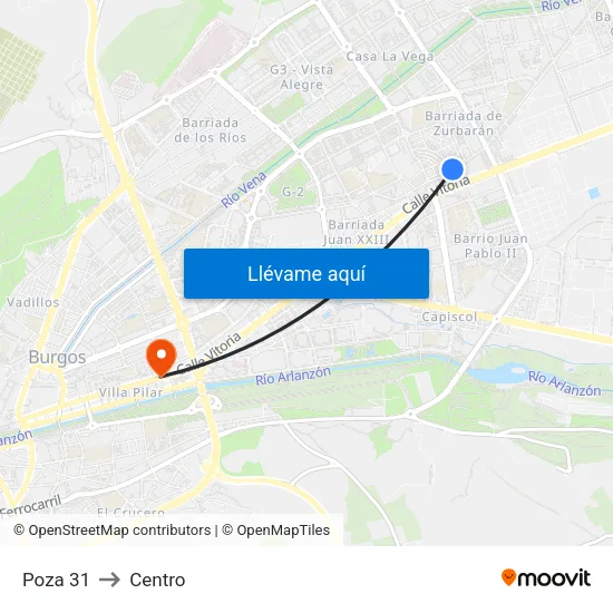 Poza 31 to Centro map