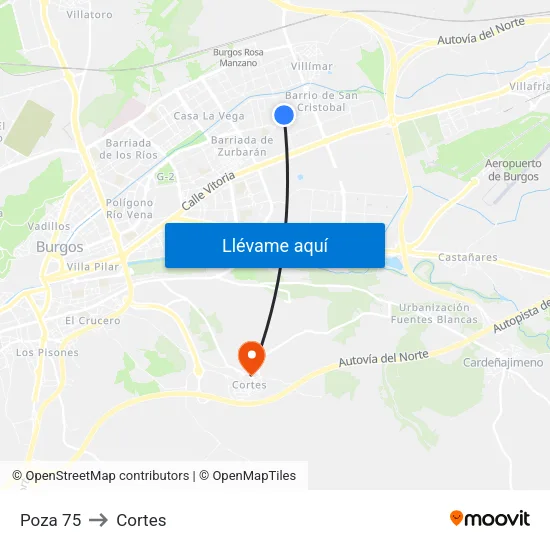 Poza 75 to Cortes map