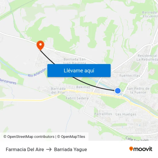 Farmacia Del Aire to Barriada Yague map