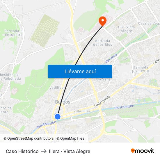 Caso Histórico to Illera - Vista Alegre map