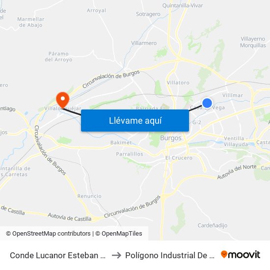 Conde Lucanor Esteban Sáez Alvarado to Polígono Industrial De Villalonquéjar map