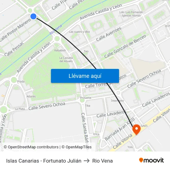 Islas Canarias - Fortunato Julián to Rio Vena map