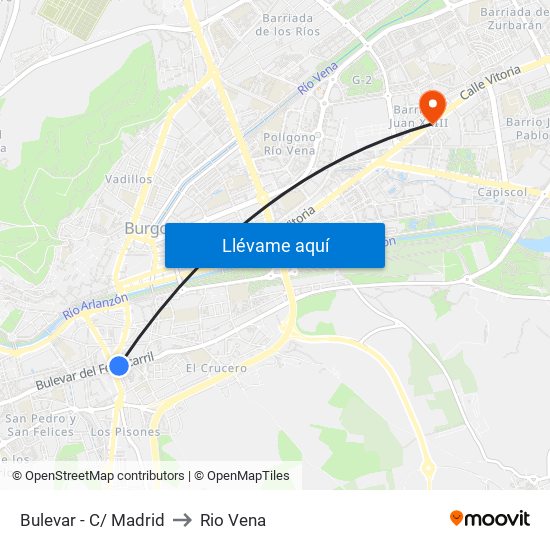 Bulevar - C/ Madrid to Rio Vena map