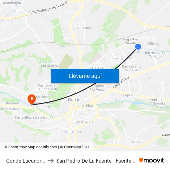 Conde Lucanor 41 to San Pedro De La Fuente - Fuentecillas map