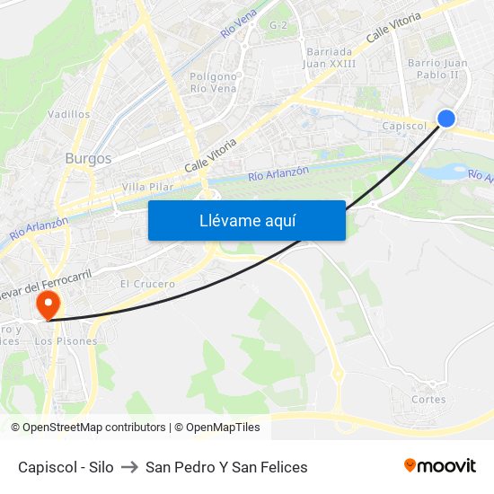 Capiscol - Silo to San Pedro Y San Felices map