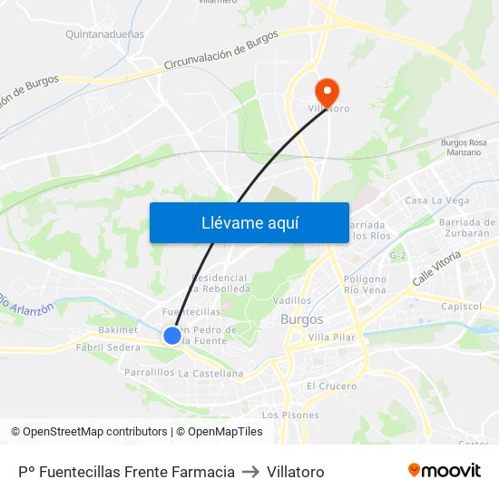Pº Fuentecillas Frente Farmacia to Villatoro map
