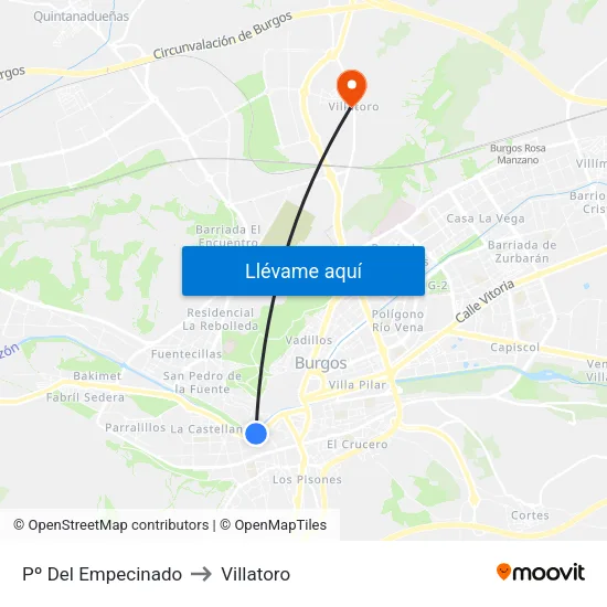 Pº Del Empecinado to Villatoro map