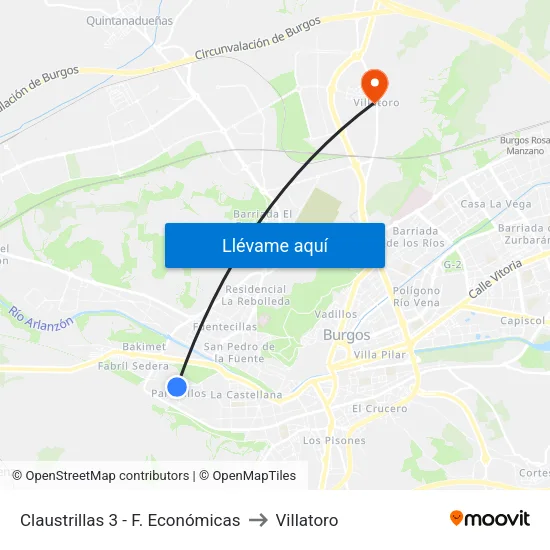 Claustrillas 3 - F. Económicas to Villatoro map