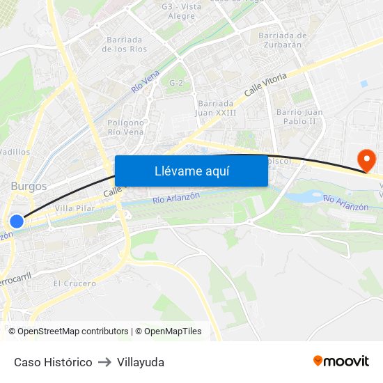 Caso Histórico to Villayuda map