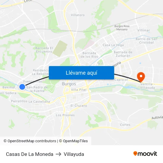 Casas De La Moneda to Villayuda map