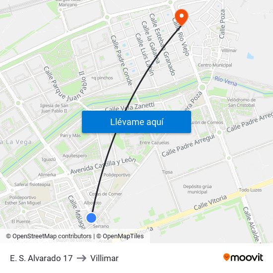 E. S. Alvarado 17 to Villimar map