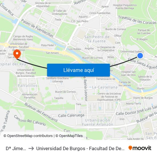Dª Jimena to Universidad De Burgos - Facultad De Derecho map