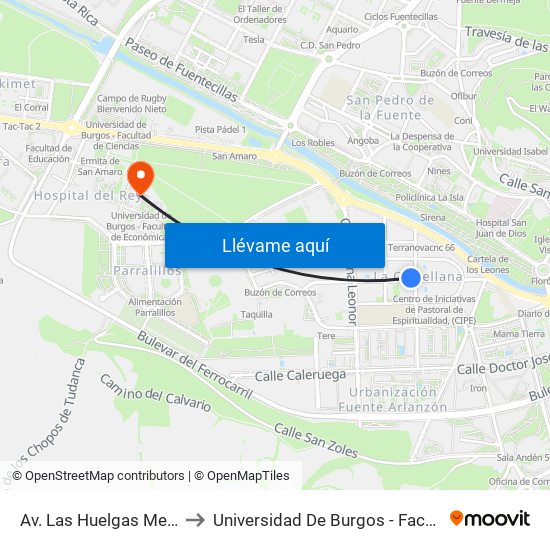 Av. Las Huelgas Medina De Pomar to Universidad De Burgos - Facultad De Económicas map