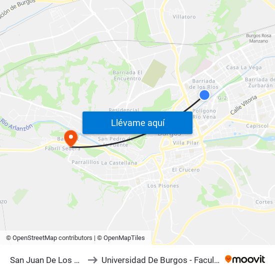 San Juan De Los Lagos Plaza to Universidad De Burgos - Facultad De Educación map
