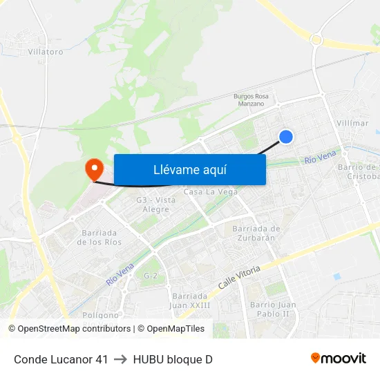 Conde Lucanor 41 to HUBU bloque D map