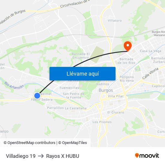 Villadiego 19 to Rayos X HUBU map