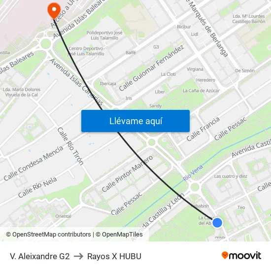 Vicente Aleixandre  19 to Rayos X HUBU map